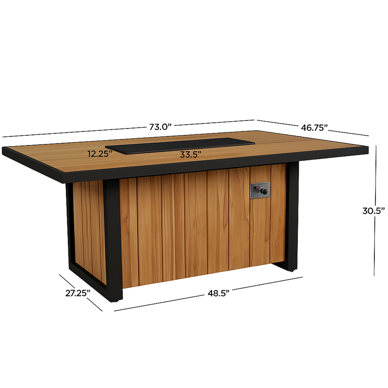 EmberCove Timberline 60 Gas Fire Table