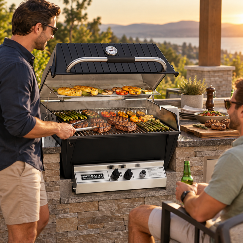 Broilmaster Q3X Slow Cooker Series Oval Burner Gas Grill (Head Only)