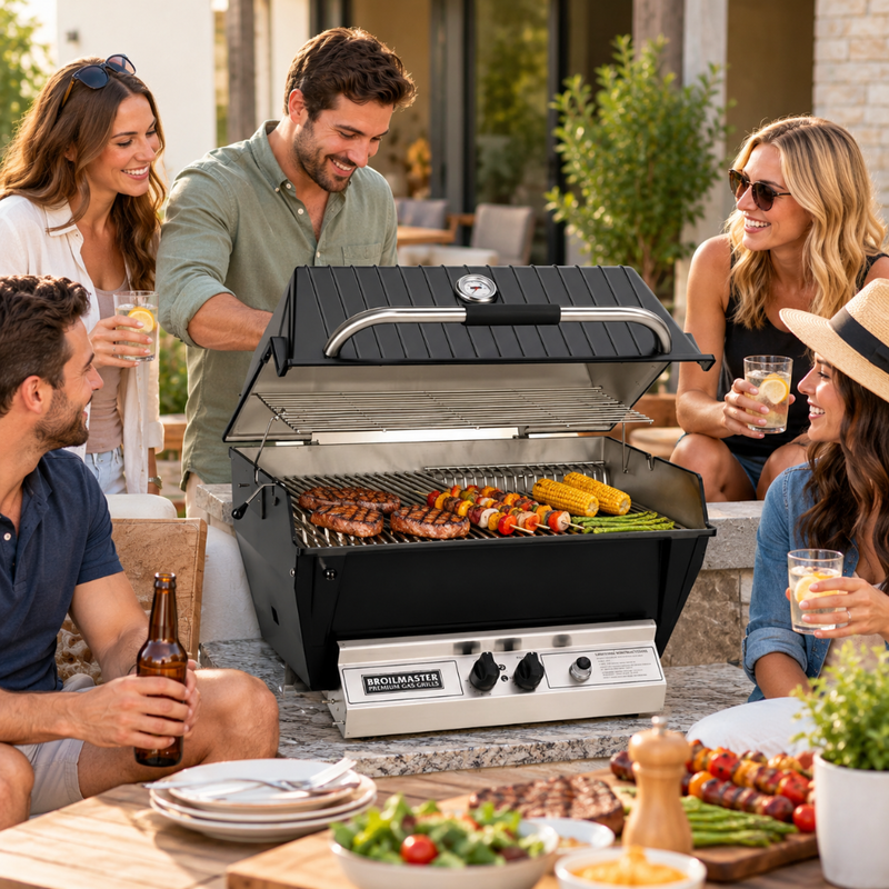 Broilmaster Q3X Slow Cooker Series Oval Burner Gas Grill (Head Only)