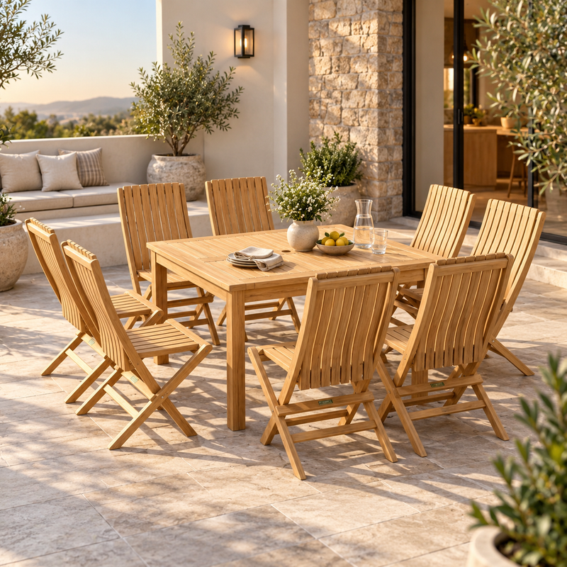 Anderson Teak Windsor Comfort 7-Pc Dining Table Set