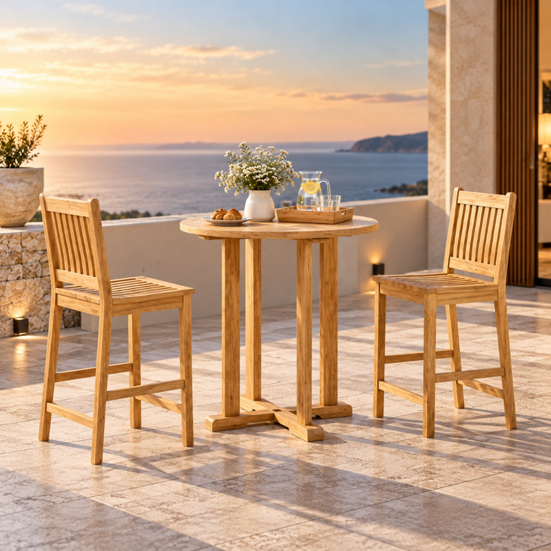 Anderson Teak Bahama Avalon 3-Pc Bar Set SET-09A