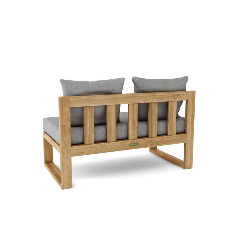 Anderson Teak Straight Modular Deep Seating Bench with Sunbrella Cushions