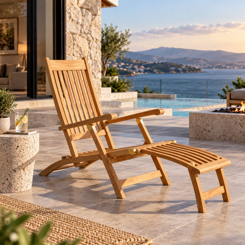 Anderson Teak Tropicana Steamer Chair