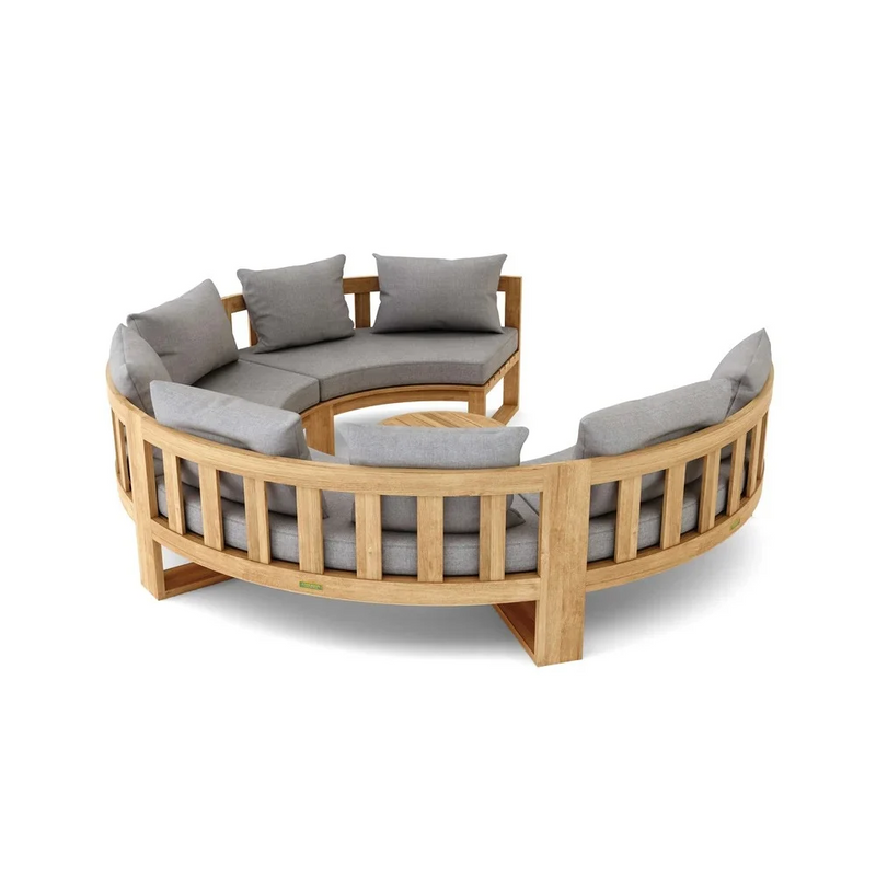 Anderson Teak Natsepa 8-Piece Modular Outdoor Sectional Sofa Set