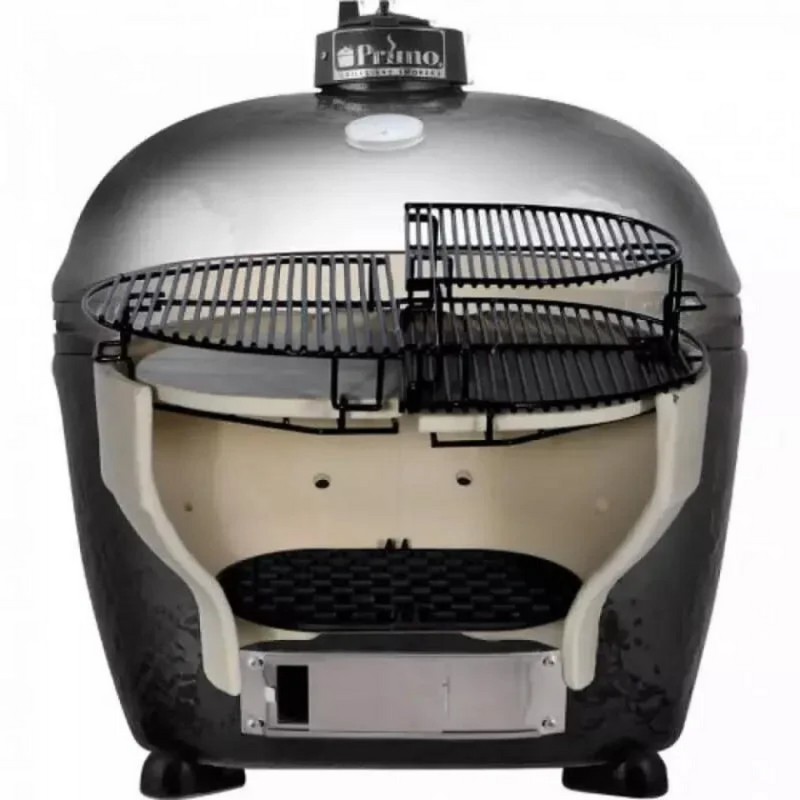 Primo All-In-One Oval Junior 200 Ceramic Charcoal Grill Heavy-Duty Stand