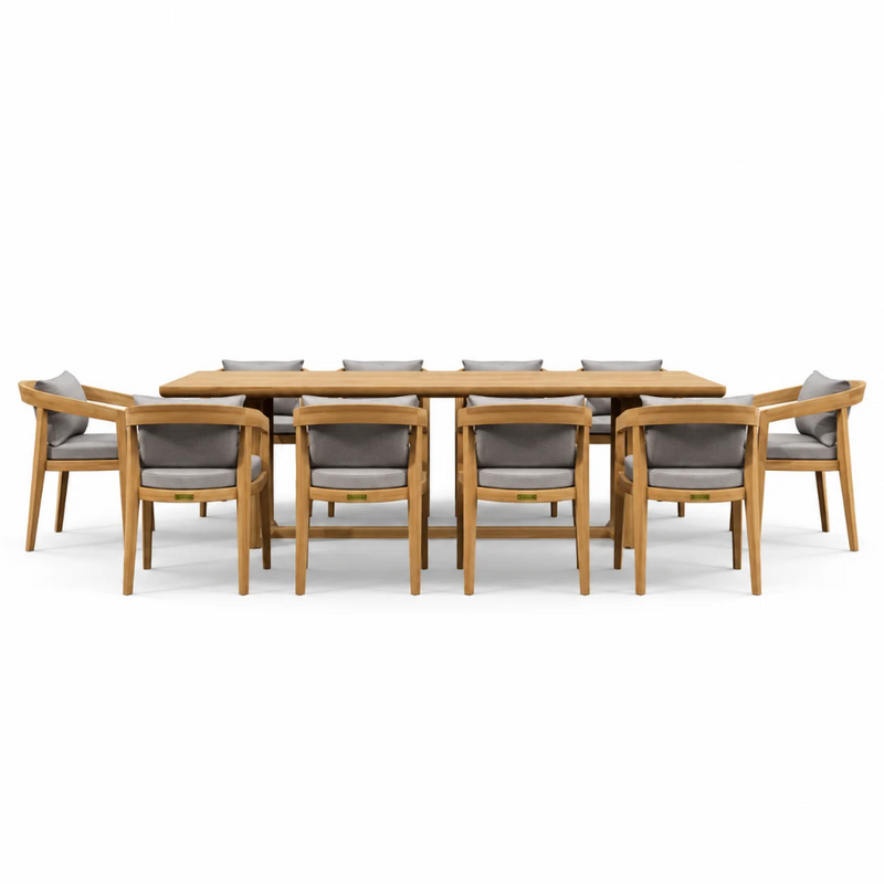 Anderson Teak Toscana 11-Piece Outdoor Dining Set with Cushions