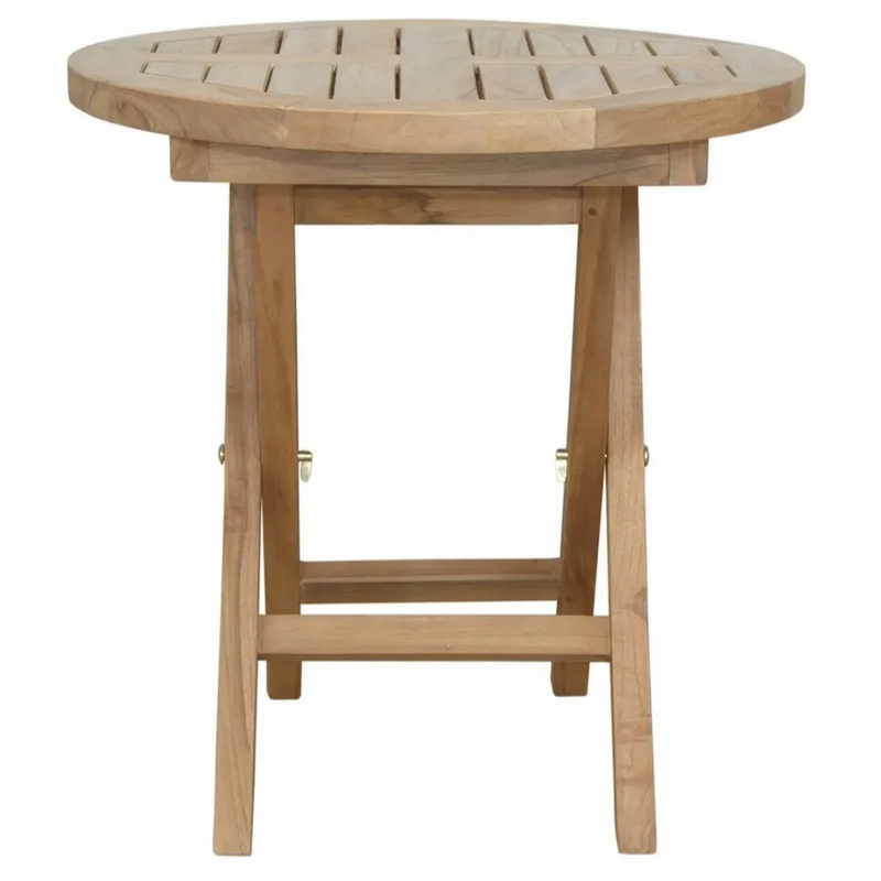 Anderson Teak Montage 20" Round Side Folding Table