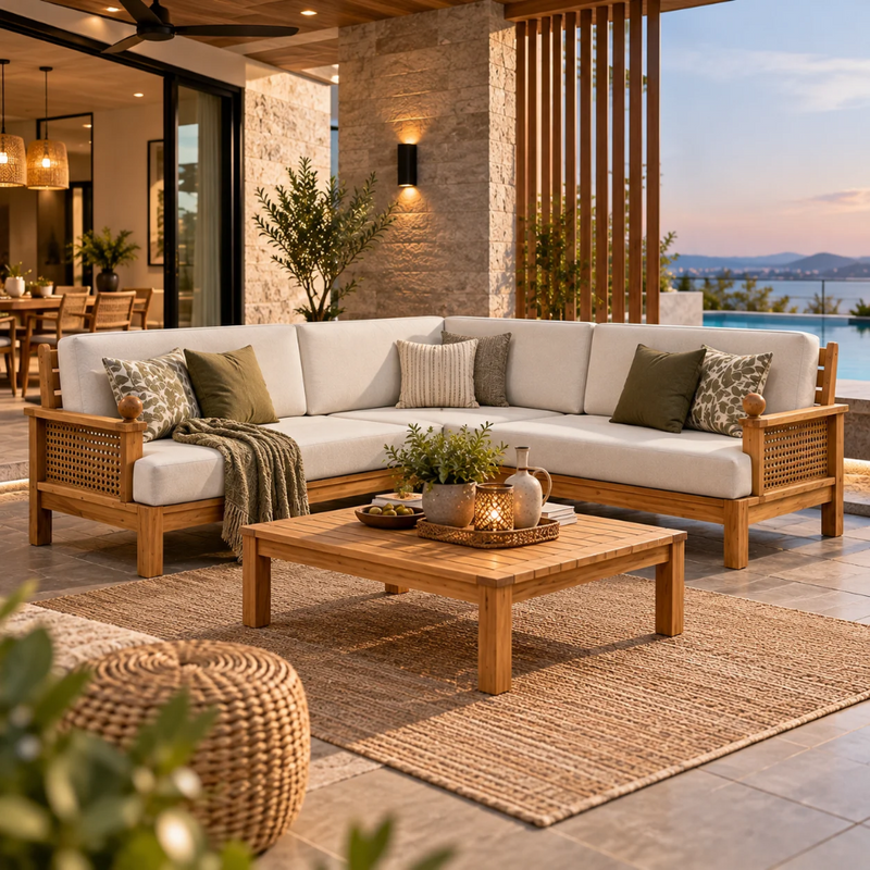 Anderson Teak Luxe Modular Deep Seating Collection 5-Piece Set