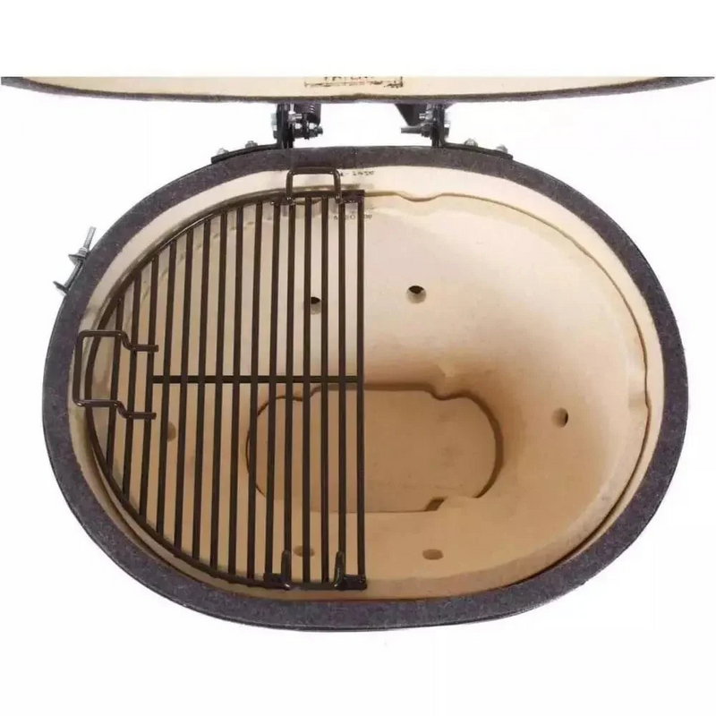 Primo All-In-One Oval Junior 200 Ceramic Charcoal Grill Heavy-Duty Stand