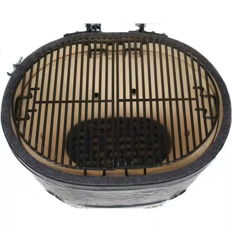 Primo All-In-One Oval Junior 200 Ceramic Charcoal Grill Heavy-Duty Stand