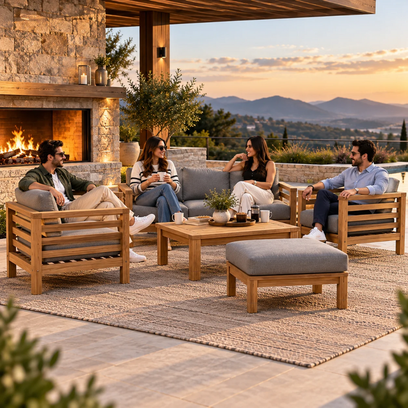 Anderson Teak SouthBay Deep Seating Collection 6-Piece Set (Set A)