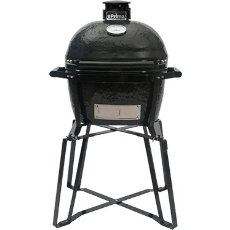 Primo All-In-One Oval Junior 200 Ceramic Charcoal Grill Heavy-Duty Stand