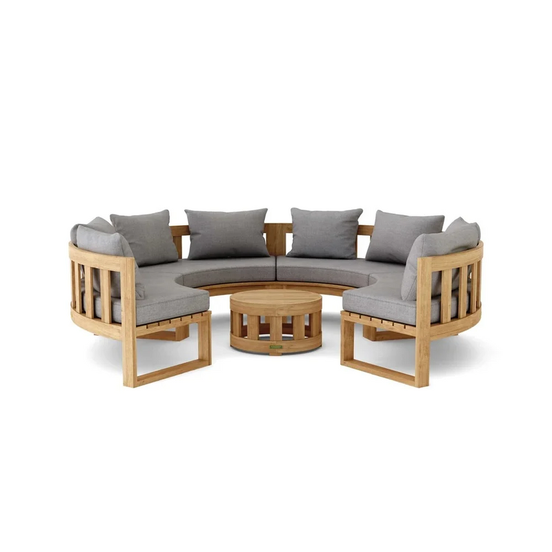 Anderson Teak Natsepa 8-Piece Modular Outdoor Sectional Sofa Set